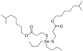 diisooctyl 3,3'-[(dibutylstannylene)bis(thio)]dipropionate  Structure