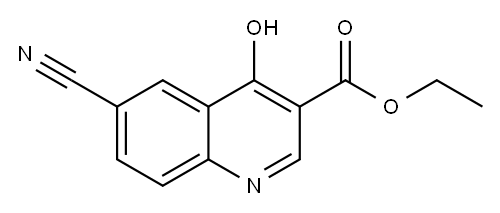 6-CYANO-4-OXO-1,4-DIHYDRO-QUINOLINE-3-CARBOXYLIC ACID ETHYL ESTER Structure