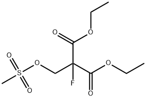 2-FLUORO-2-METHANESULFONYLOXYMETHYL-MALONIC ACID DIETHYL ESTER Structure