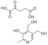2-oxoglutaric acid, compound with 5-hydroxy-6-methylpyridine-3,4-dimethanol (1:1) Structure