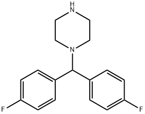 4,4'-Difluorobenzhydrylpiperazine Structure