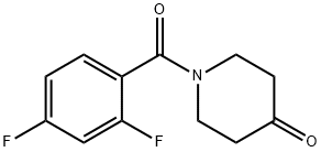 1-(2,4-difluorobenzoyl)piperidin-4-one Structure
