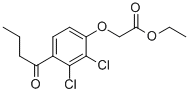 Ethyl(4-butyry-2,3-dichloro)phenoxyacetate Structure
