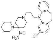 1'-[3-(3-chloro-10,11-dihydro-5H-dibenz(b,f)azepin-5-yl)propyl][1,4'-bipiperidine]-4'-carboxamide dihydrochloride Structure