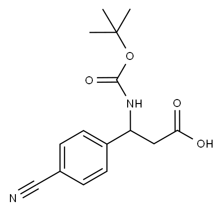 3-N-Boc-3-(4-cyanophenyl)propionic acid Structure