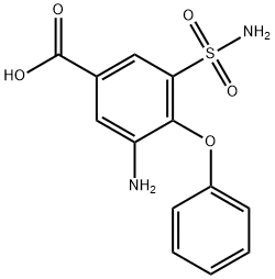 3-amino-5-(aminosulphonyl)-4-phenoxybenzoic acid Structure