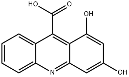 1,3-DIHYDROXY-9-ACRIDINECARBOXYLIC ACID Structure