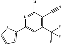 2-CHLORO-6-(2-THIENYL)-4-(TRIFLUOROMETHYL)NICOTINONITRILE Structure