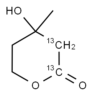 MEVALONIC-1,2-13C2 LACTONE Structure