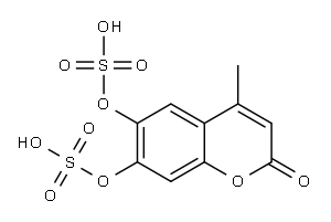 4-METHYL-6,7-BIS(SULFOXY)-2H-1-BENZOPYRAN-2-ONE DISODIUM SALT TRIHYDRATE Structure