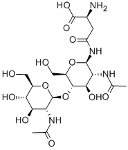 2-ACETAMIDO-4-O-(2-ACETAMIDO-2-DEOXY-BETA-D-GLUCOPYRANOSYL)-1-N-(BETA-L-ASPARTYL)-2-DEOXY-BETA-D-GLUCOPYRANOSYLAMINE Structure