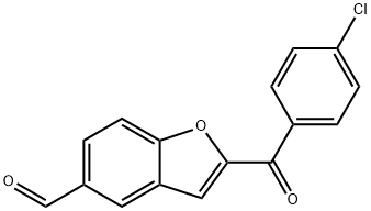 2-(4-CHLOROBENZOYL)-1-BENZOFURAN-5-CARBALDEHYDE Structure
