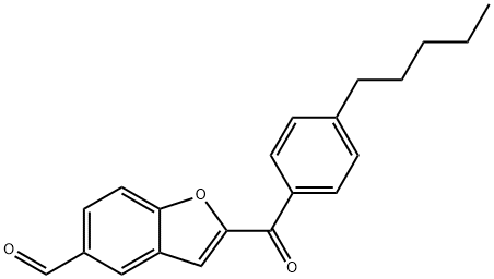 2-(4-PENTYLBENZOYL)-1-BENZOFURAN-5-CARBALDEHYDE Structure