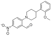 2-[4-(2-Methoxyphenyl)piperidino]-5-nitrobenzaldehyde Structure