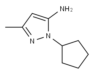 2-CYCLOPENTYL-5-METHYL-2H-PYRAZOL-3-YLAMINE Structure