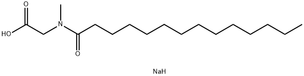 sodium N-methyl-N-(1-oxotetradecyl)aminoacetate Structure