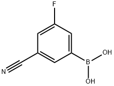 Boronic acid, (3-cyano-5-fluorophenyl)- (9CI) Structure