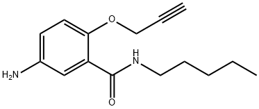 Benzamide, 5-amino-N-pentyl-2-(2-propynyloxy)- Structure