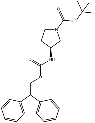 (S)-(+)-N-BOC-3-N-FMOC-AMINOPYRROLIDINE& Structure
