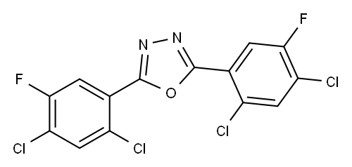 2,5-BIS(2,4-DICHLORO-5-FLUOROPHENYL)-1,3,4-OXADIAZOLE Structure
