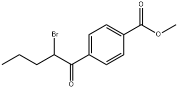 4-(2-BROMO-PENTANOYL)-BENZOIC ACIDMETHYL ESTER Structure