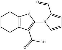 2-(2-formyl-1H-pyrrol-1-yl)-4,5,6,7-tetrahydro-1-benzothiophene-3-carboxylic acid Structure