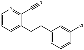 3-[2-(3-Chlorophenyl)ethyl]-2-pyridinecarbonitrile Structure