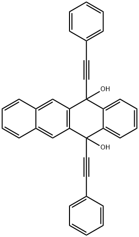 5,12-dihydro-5,12-bis(phenylethynyl)naphthacene-5,12-diol Structure