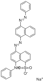 sodium 8-anilino-5-[[4-(phenylazo)-1-naphthyl]azo]naphthalene-1-sulphonate Structure