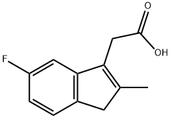 (5-Fluoro-2-methyl-1H-inden-3-yl)acetic acid Structure