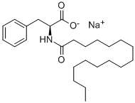 Sodium N-hexadecanoyl-L-phenlyalaninate Structure