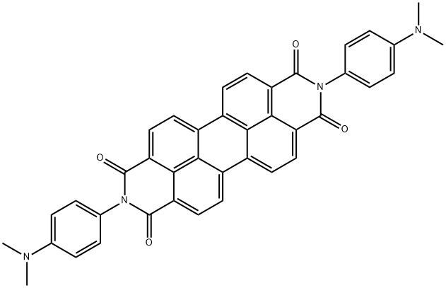 N,N'-DI(4-DIMETHYLAMINOPHENYL)-PERYLENE-TETRACARBONIC ACID, DIAMIDE Structure