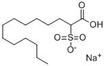 sodium hydrogen 2-sulphonatotetradecanoate Structure