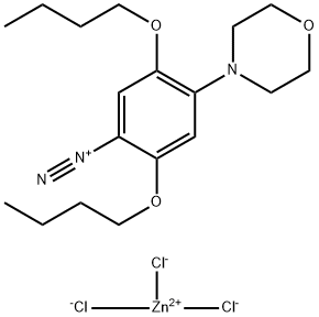 2,5-DIBUTOXY-4-MORPHOLINOBENZENEDIAZONIUM CHLORIDE ZINC CHLORIDE Structure