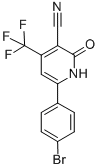 3-Cyano-4-trifluoromethyl-6-(4''-bromophenyl)pyridine-2-one Structure