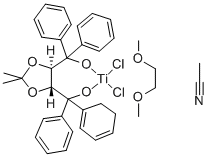 (4R,5R)-(-)-2,2-DIMETHYL-TETRAPHENYL-1,3-DIOXOLANE-4,5-DIMETHANOLATO[1,2-BIS(DIMETHOXY)ETHANE]TITANIUM(IV) DIC Structure