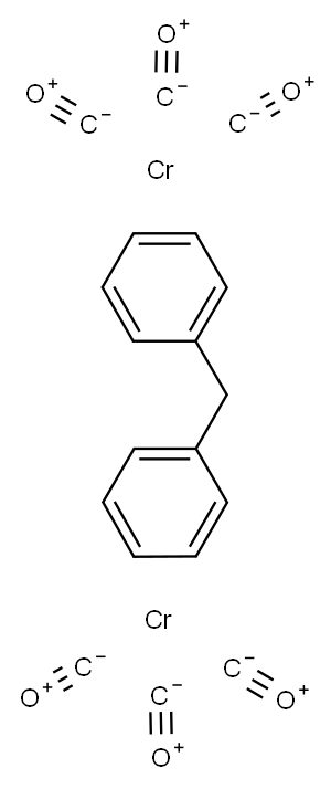CHROMIUM, HEXACARBONYL[M-[(1,2,3,4,5,6-ETA:1',2',3',4',5',6'-ETA)-1,1'-METHYLENEBIS[BENZENE]]]DI- Structure