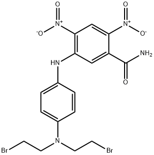 5-(p-(Bis(2-bromoethyl)amino)anilino)-2,4-dinitrobenzamide Structure