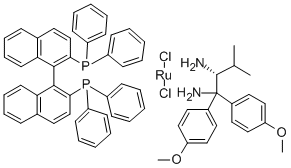 DICHLORO[(R)-2,2'-BIS(DIPHENYLPHOSPHINO)-1,1'-BINAPHTHYL][(R)-1,1-BIS(P-METHOXYPHENYL)-2-ISOPROPYLETHANE-1,2-DIAMINE]RUTHENIUM(II) Structure