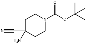 TERT-BUTYL 4-AMINO-4-CYANOPIPERIDINE-1-CARBOXYLATE Structure