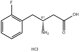 (R)-3-AMINO-4-(2-FLUOROPHENYL)BUTANOIC ACID HYDROCHLORIDE Structure