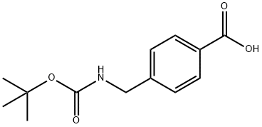 4-[(tert-Butoxycarbonylamino)methyl]benzoic acid Structure
