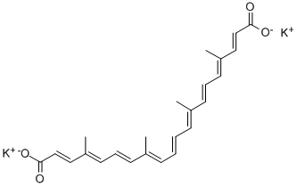dipotassium 6,6'-diapo-psi,psi-carotenedioate Structure