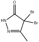 4,4-Dibromo-3-methyl-2-pyrazolin-5-one, 98+% Structure