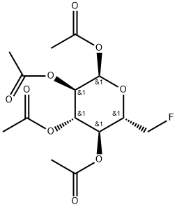 1,2,3,4-TETRA-O-ACETYL-6-DEOXY-6-FLUORO-ALPHA-D-GLUCOPYRANOSE Structure