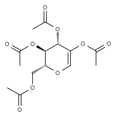 2,3,4,5-TETRA-O-ACETYL-1-DEOXY-D-ARABINO-HEX-1-ENOPYRANOSE, Structure
