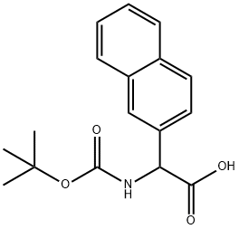 TERT-BUTOXYCARBONYLAMINO-NAPHTHALEN-2-YL-ACETIC ACID Structure