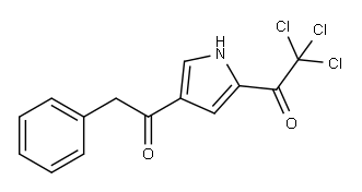 2,2,2-Trichloro-1-[4-(2-phenylacetyl)-1H-pyrrol-2-yl]-1-ethanone Structure