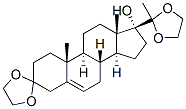 17-hydroxypregn-5-ene-3,20-dione cyclic bis(ethylene acetal)  Structure
