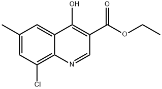 8-CHLORO-4-HYDROXY-6-METHYLQUINOLINE-3-CARBOXYLIC ACID ETHYL ESTER Structure